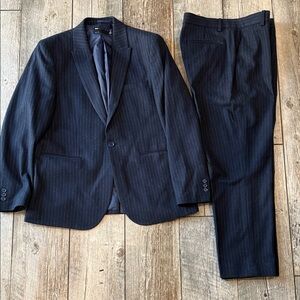 Men's Navy Pinstripe Two-Piece Suit